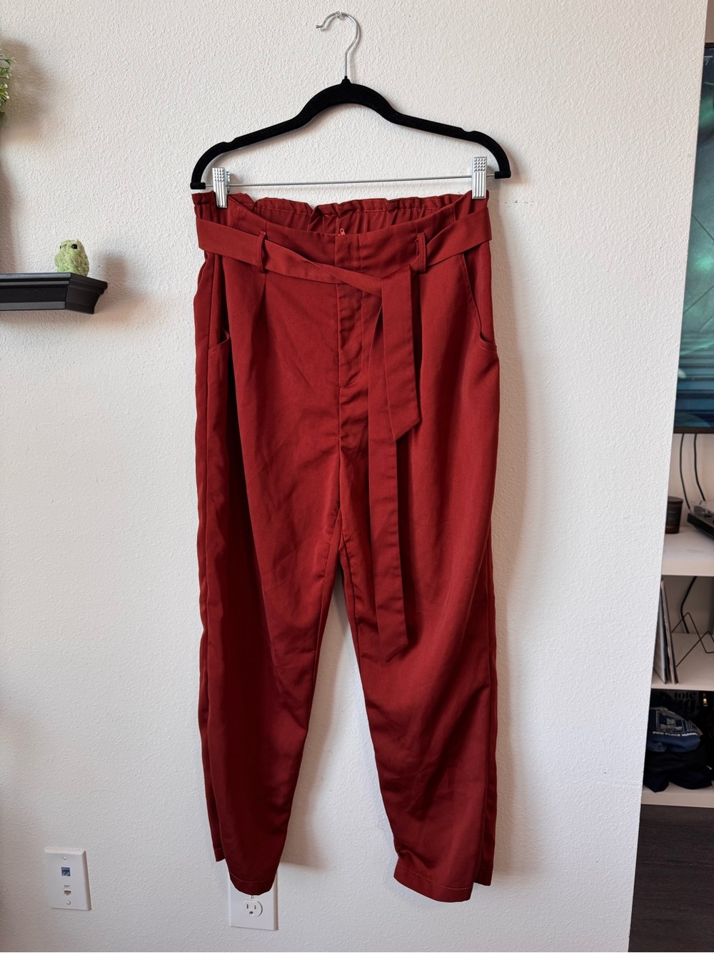 Windsor Rust Orange Paperbag Women’s Pants - Large